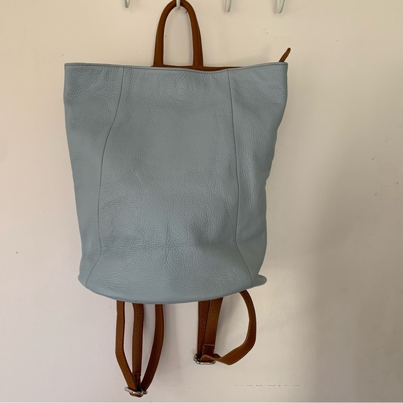 Borse in Pelle Handbags - Borse in Pelle Genuine Blue Leather Back Pack  Made in Italy
